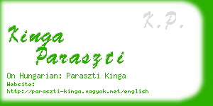 kinga paraszti business card